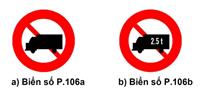 Giải thích ý nghĩa biển báo cấm xe tải thường gặp
