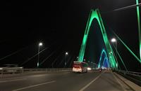 Vận hành chính thức hệ thống chiếu sáng mỹ thuật cầu Nhật Tân